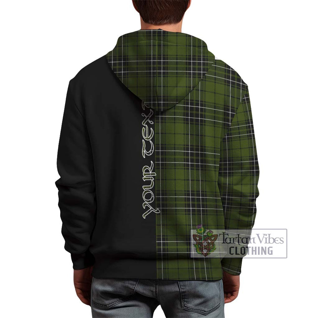 MacLean Hunting Tartan Hoodie with Family Crest and Half Of Me Style - Tartanvibesclothing Shop