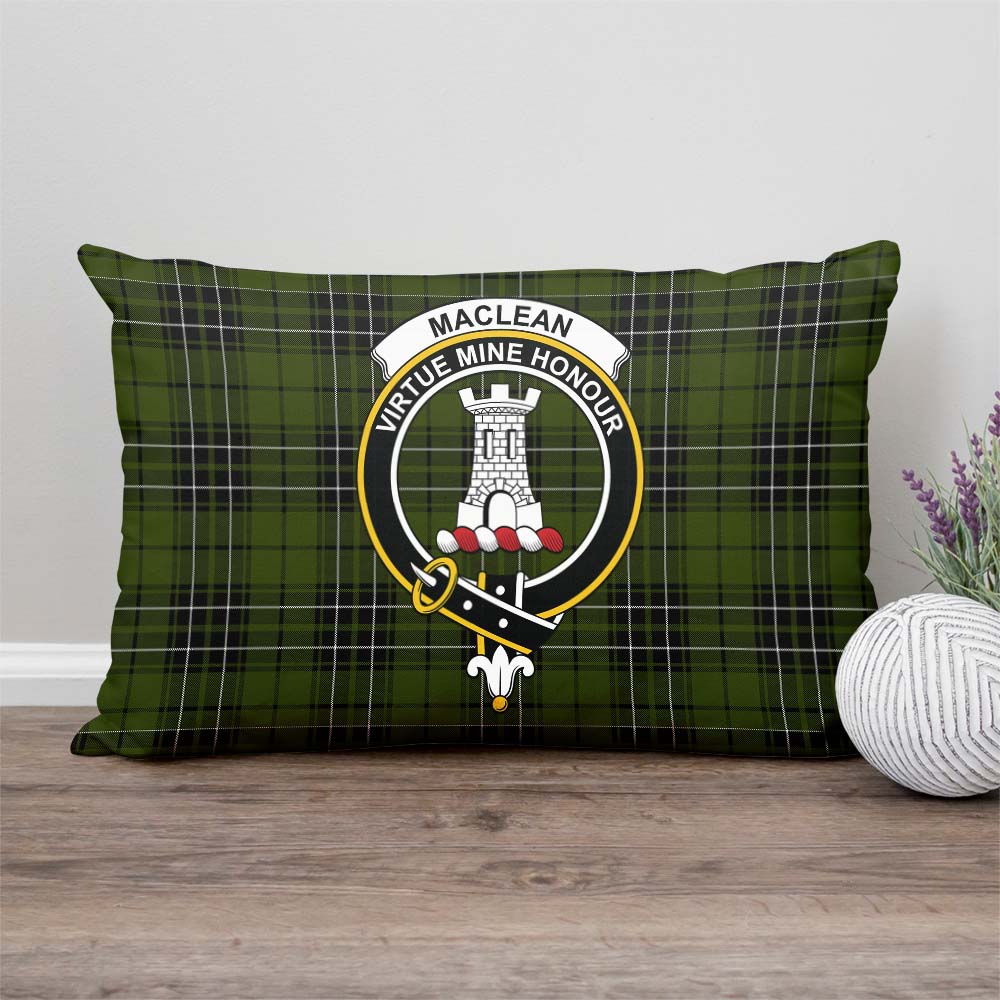 MacLean Hunting Tartan Pillow Cover with Family Crest Rectangle Pillow Cover - Tartanvibesclothing