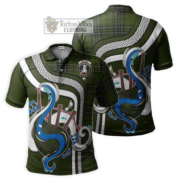 MacLean Hunting Tartan Polo Shirt with Epic Bagpipe Style