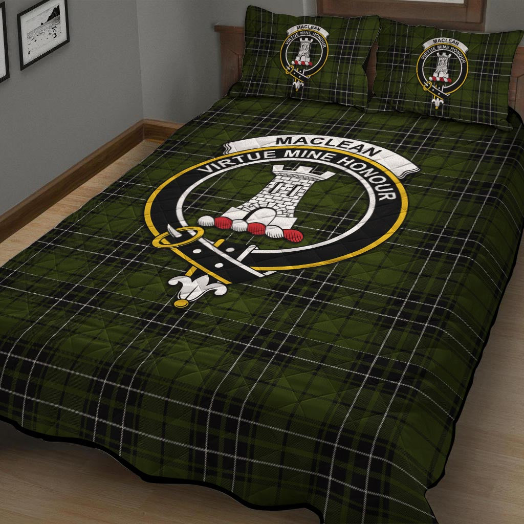 MacLean Hunting Tartan Quilt Bed Set with Family Crest - Tartan Vibes Clothing