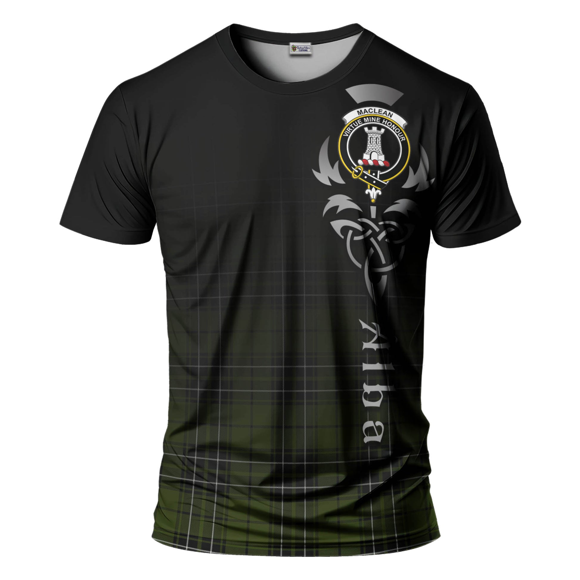 Tartan Vibes Clothing MacLean Hunting Tartan T-Shirt Featuring Alba Gu Brath Family Crest Celtic Inspired