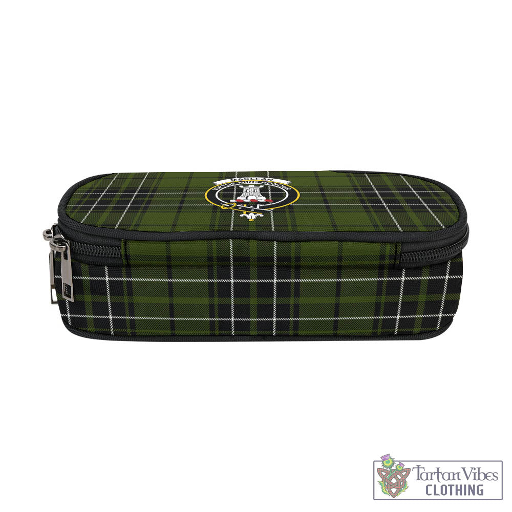 Tartan Vibes Clothing MacLean Hunting Tartan Pen and Pencil Case with Family Crest