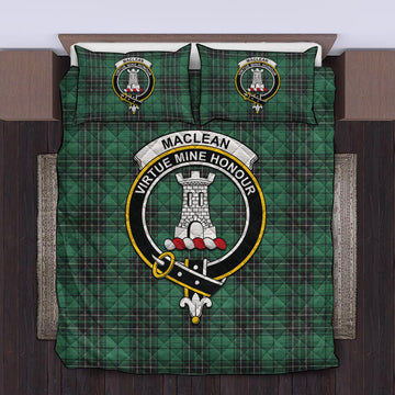 MacLean Hunting Ancient Tartan Quilt Bed Set with Family Crest