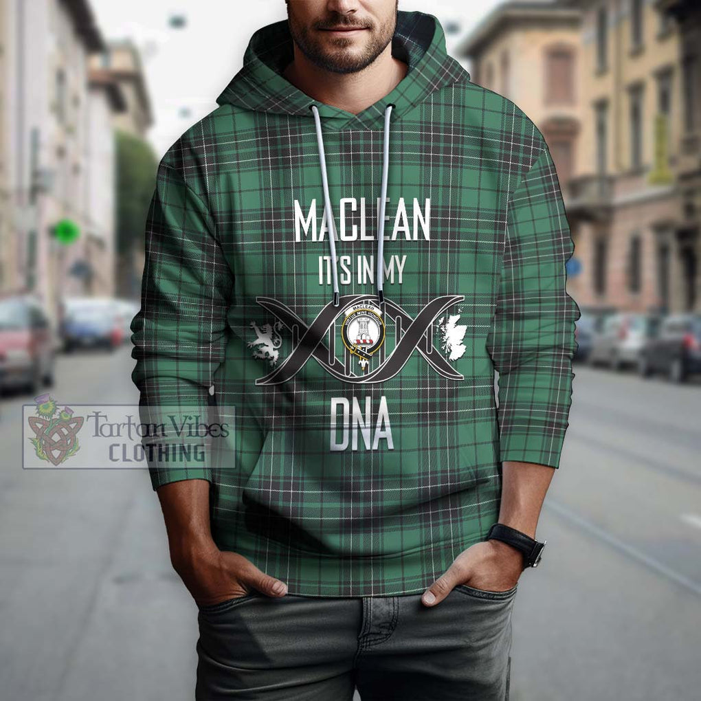 MacLean Hunting Ancient Tartan Hoodie with Family Crest DNA In Me Style Pullover Hoodie - Tartanvibesclothing Shop