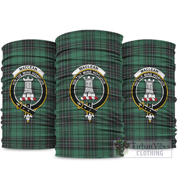 MacLean Hunting Ancient Tartan Neck Gaiters, Tartan Bandanas, Tartan Head Band with Family Crest