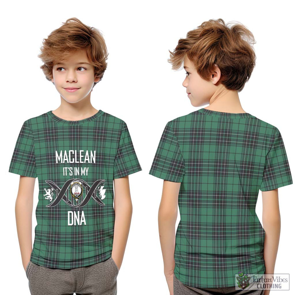 MacLean Hunting Ancient Tartan Kid T-Shirt with Family Crest DNA In Me Style Youth XL Size14 - Tartanvibesclothing Shop