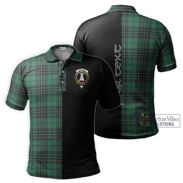 MacLean Hunting Ancient Tartan Polo Shirt with Family Crest and Half Of Me Style