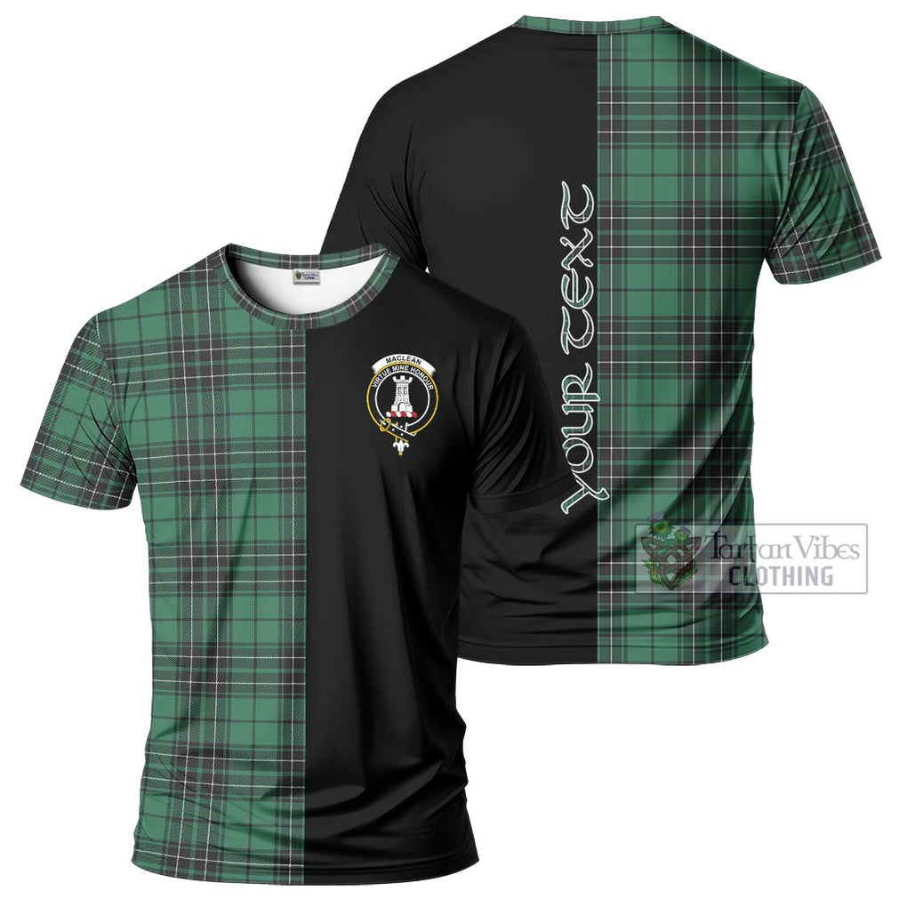 MacLean Hunting Ancient Tartan T-Shirt with Family Crest and Half Of Me Style Kid's Shirt - Tartanvibesclothing Shop