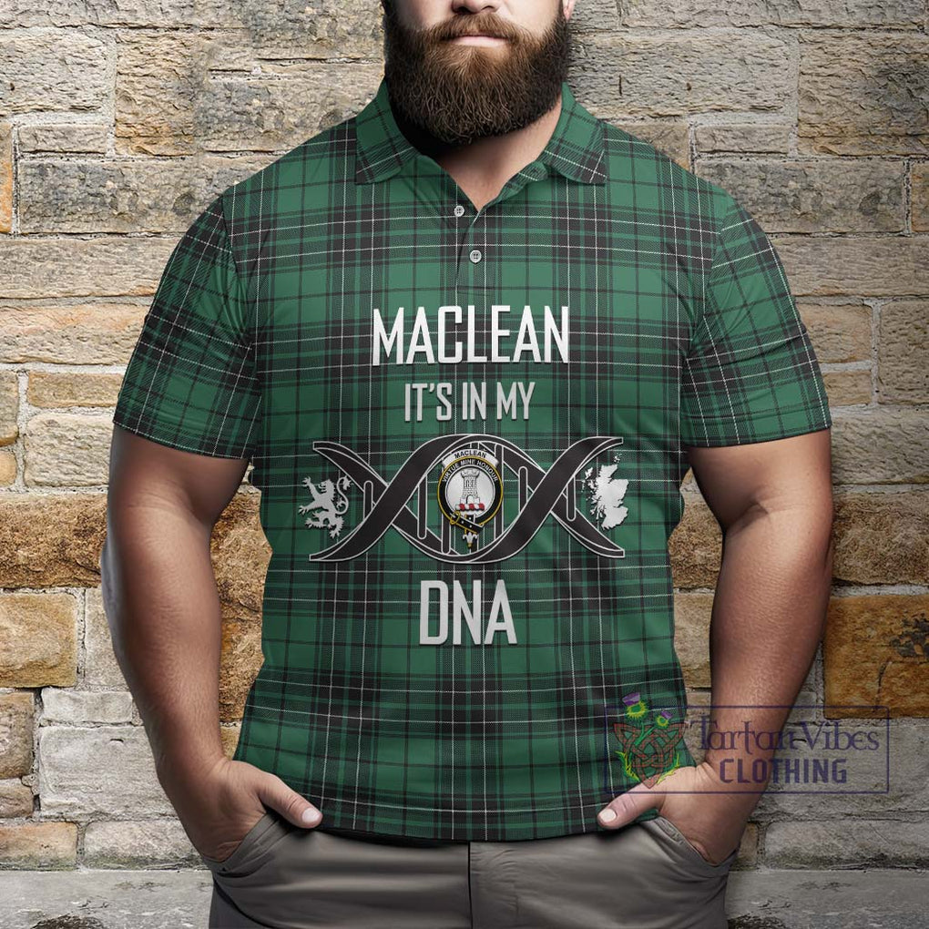 MacLean Hunting Ancient Tartan Polo Shirt with Family Crest DNA In Me Style Kid - Tartanvibesclothing Shop