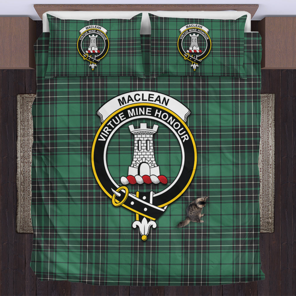 MacLean Hunting Ancient Tartan Bedding Set with Family Crest US Bedding Set - Tartan Vibes Clothing