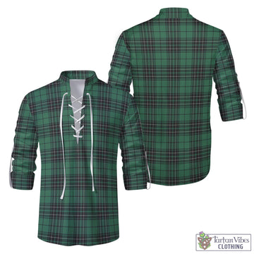MacLean Hunting Ancient Tartan Men's Scottish Traditional Jacobite Ghillie Kilt Shirt