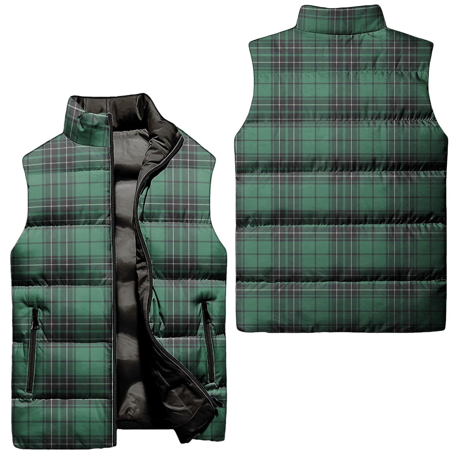 MacLean Hunting Ancient Tartan Sleeveless Puffer Jacket Unisex - Tartanvibesclothing