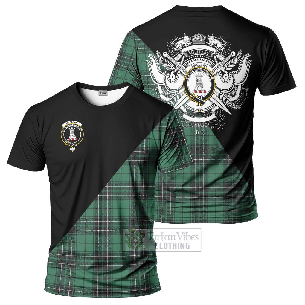 MacLean Hunting Ancient Tartan T-Shirt with Family Crest and Military Logo Style Kid's Shirt - Tartanvibesclothing Shop