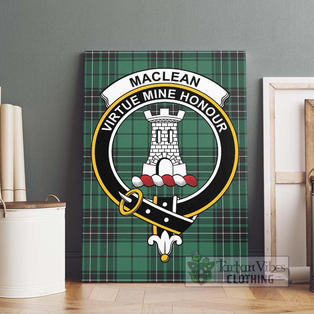 MacLean Hunting Ancient Tartan Canvas Print Wall Art with Family Crest Without Frame - Tartan Vibes Clothing