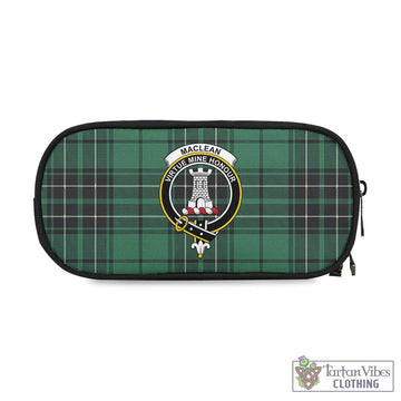 MacLean Hunting Ancient Tartan Pen and Pencil Case with Family Crest