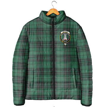 MacLean Hunting Ancient Tartan Padded Jacket with Family Crest