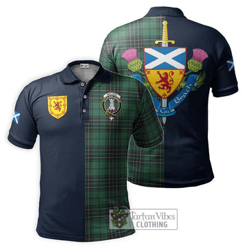 MacLean Hunting Ancient Tartan Polo Shirt Alba with Scottish Lion Royal Arm Half Style