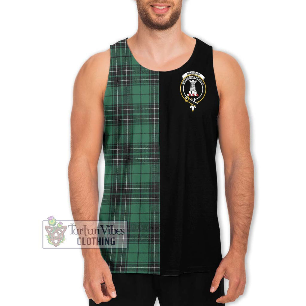 MacLean Hunting Ancient Tartan Men's Tank Top with Family Crest and Half Of Me Style Men - Tartanvibesclothing Shop