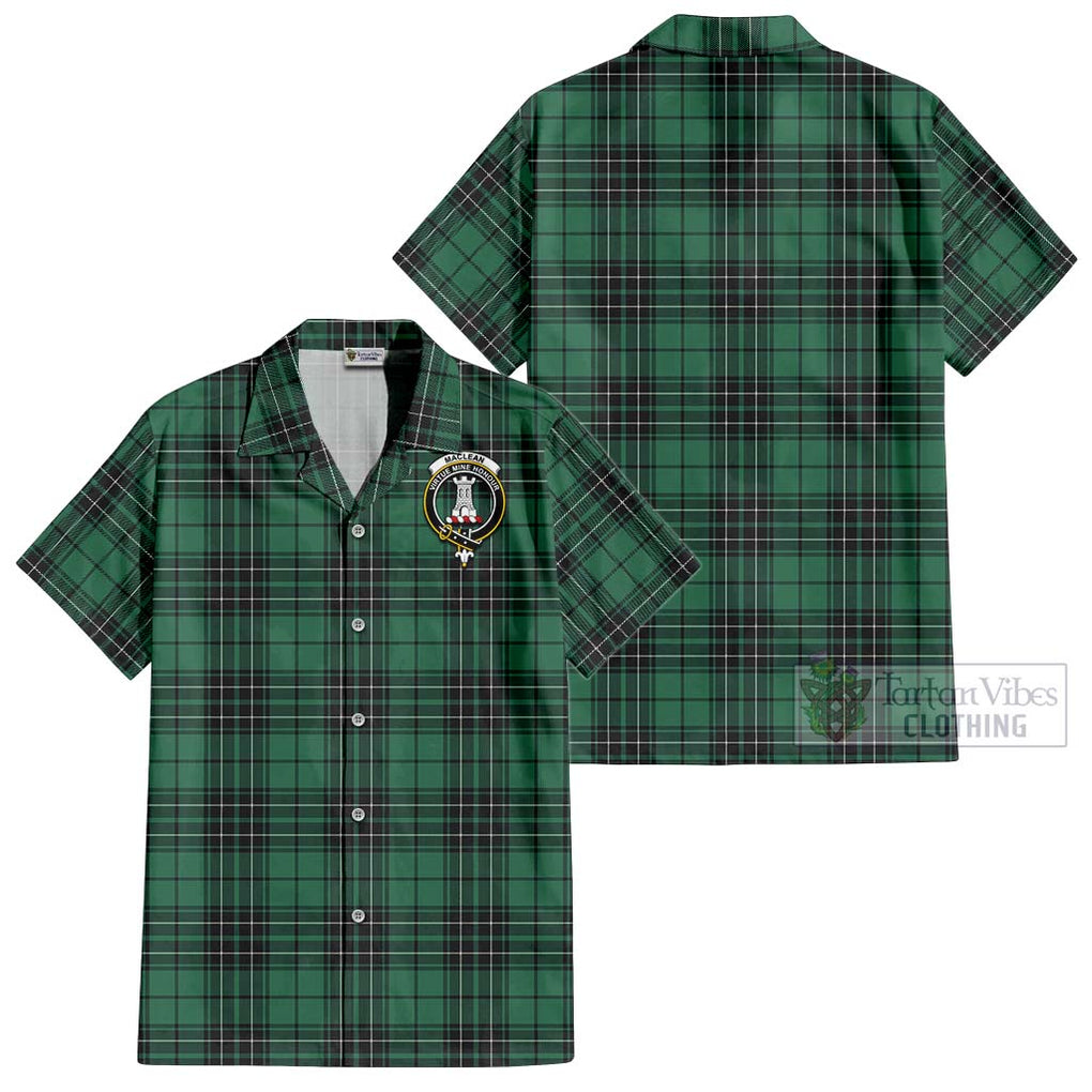 MacLean Hunting Ancient Tartan Cotton Hawaiian Shirt with Family Crest Kid - Tartan Vibes Clothing