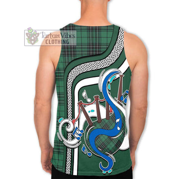 MacLean Hunting Ancient Tartan Men's Tank Top with Epic Bagpipe Style