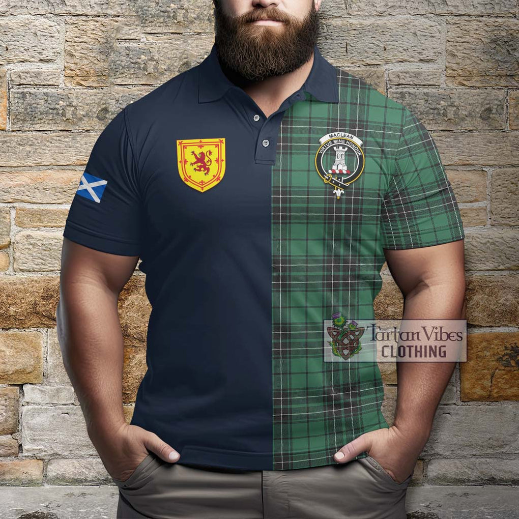 Tartan Vibes Clothing MacLean Hunting Ancient Tartan Polo Shirt with Scottish Lion Royal Arm Half Style