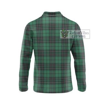 MacLean Hunting Ancient Tartan Long Sleeve Polo Shirt with Family Crest DNA In Me Style