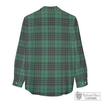 MacLean Hunting Ancient Tartan Womens Casual Shirt with Family Crest