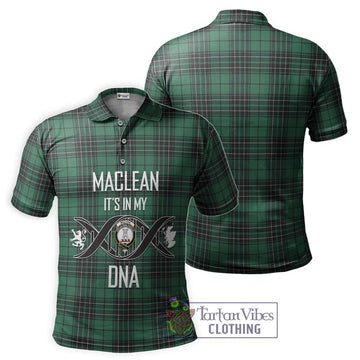 MacLean Hunting Ancient Tartan Polo Shirt with Family Crest DNA In Me Style