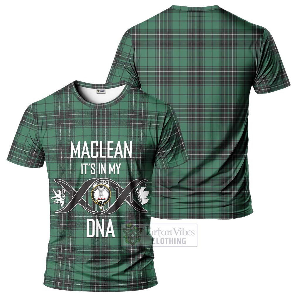 MacLean Hunting Ancient Tartan T-Shirt with Family Crest DNA In Me Style - Tartan Vibes Clothing