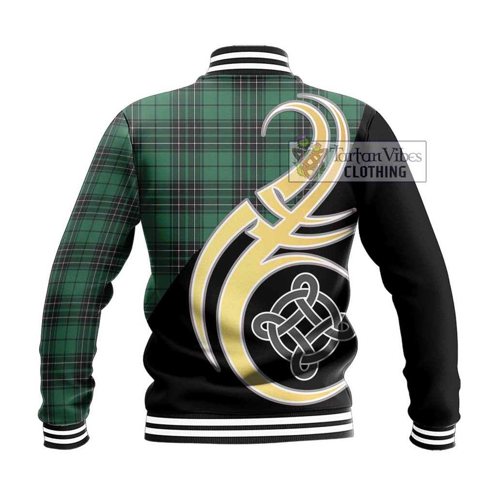 MacLean Hunting Ancient Tartan Baseball Jacket with Family Crest and Celtic Symbol Style - Tartan Vibes Clothing