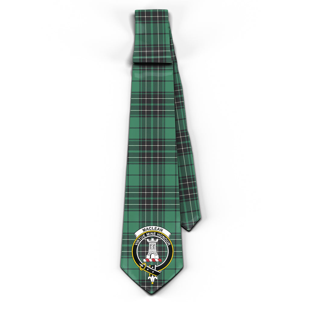 MacLean Hunting Ancient Tartan Classic Necktie with Family Crest - Tartan Vibes Clothing