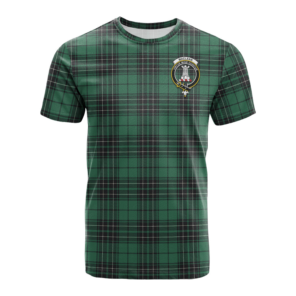 MacLean Hunting Ancient Tartan T-Shirt with Family Crest - Tartan Vibes Clothing