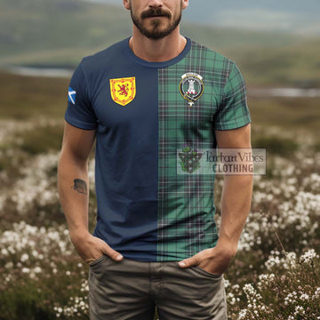 MacLean Hunting Ancient Tartan T-Shirt Alba with Scottish Lion Royal Arm Half Style