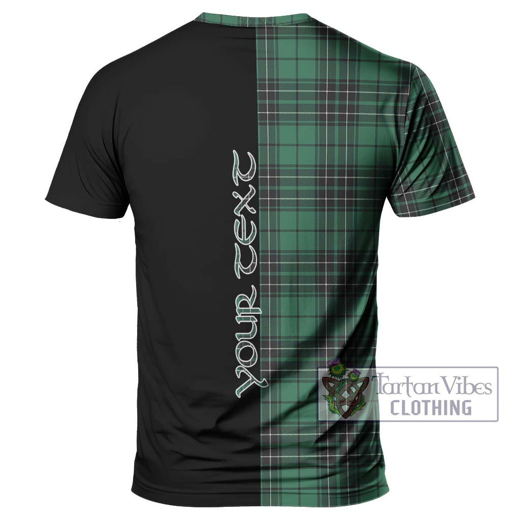 MacLean Hunting Ancient Tartan T-Shirt with Family Crest and Half Of Me Style - Tartanvibesclothing Shop