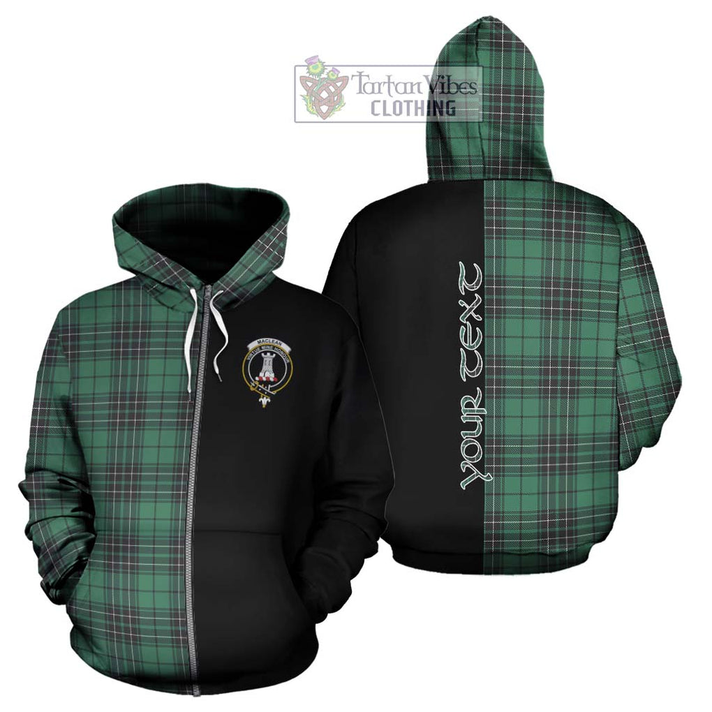 MacLean Hunting Ancient Tartan Hoodie with Family Crest and Half Of Me Style - Tartanvibesclothing Shop