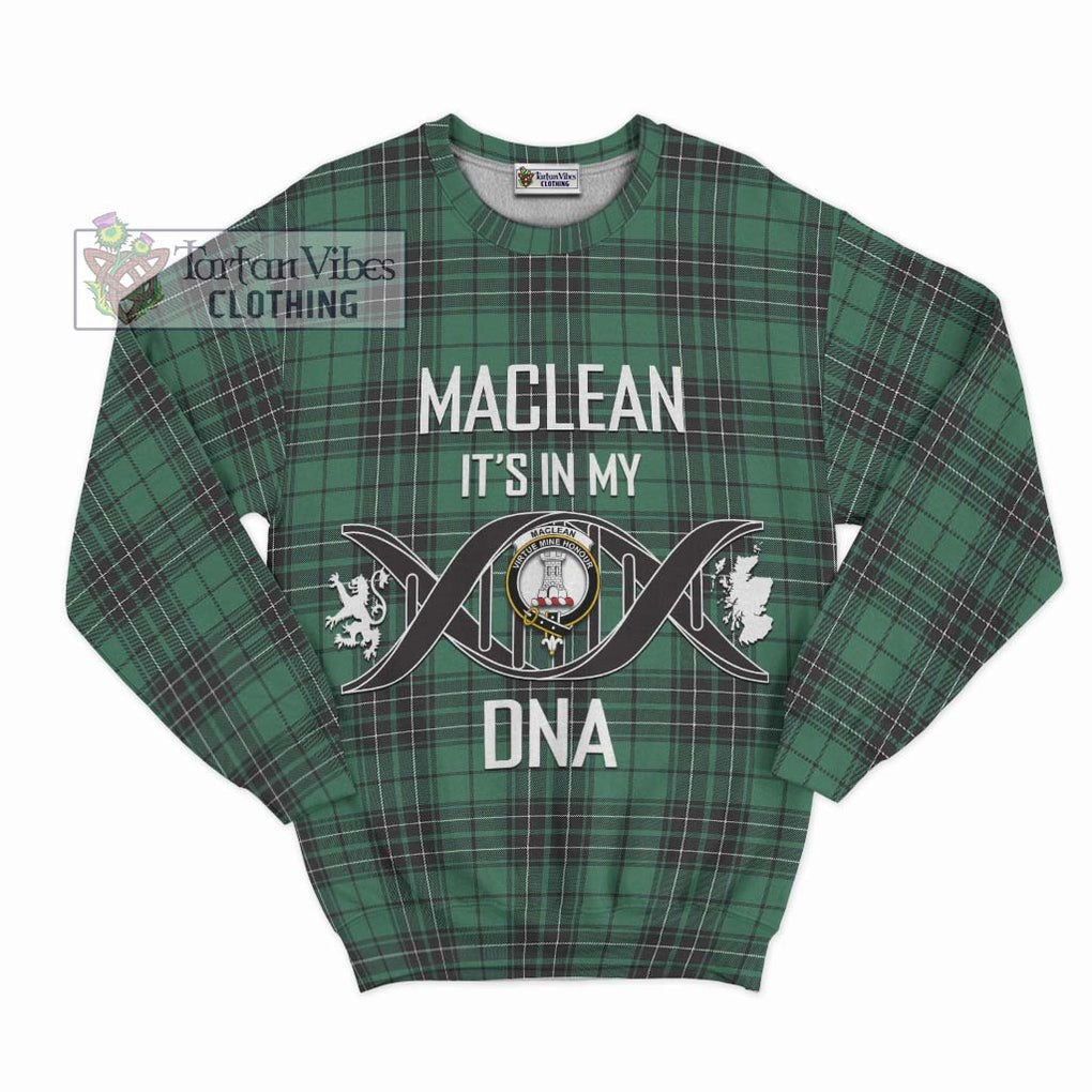 MacLean Hunting Ancient Tartan Sweatshirt with Family Crest DNA In Me Style - Tartanvibesclothing Shop