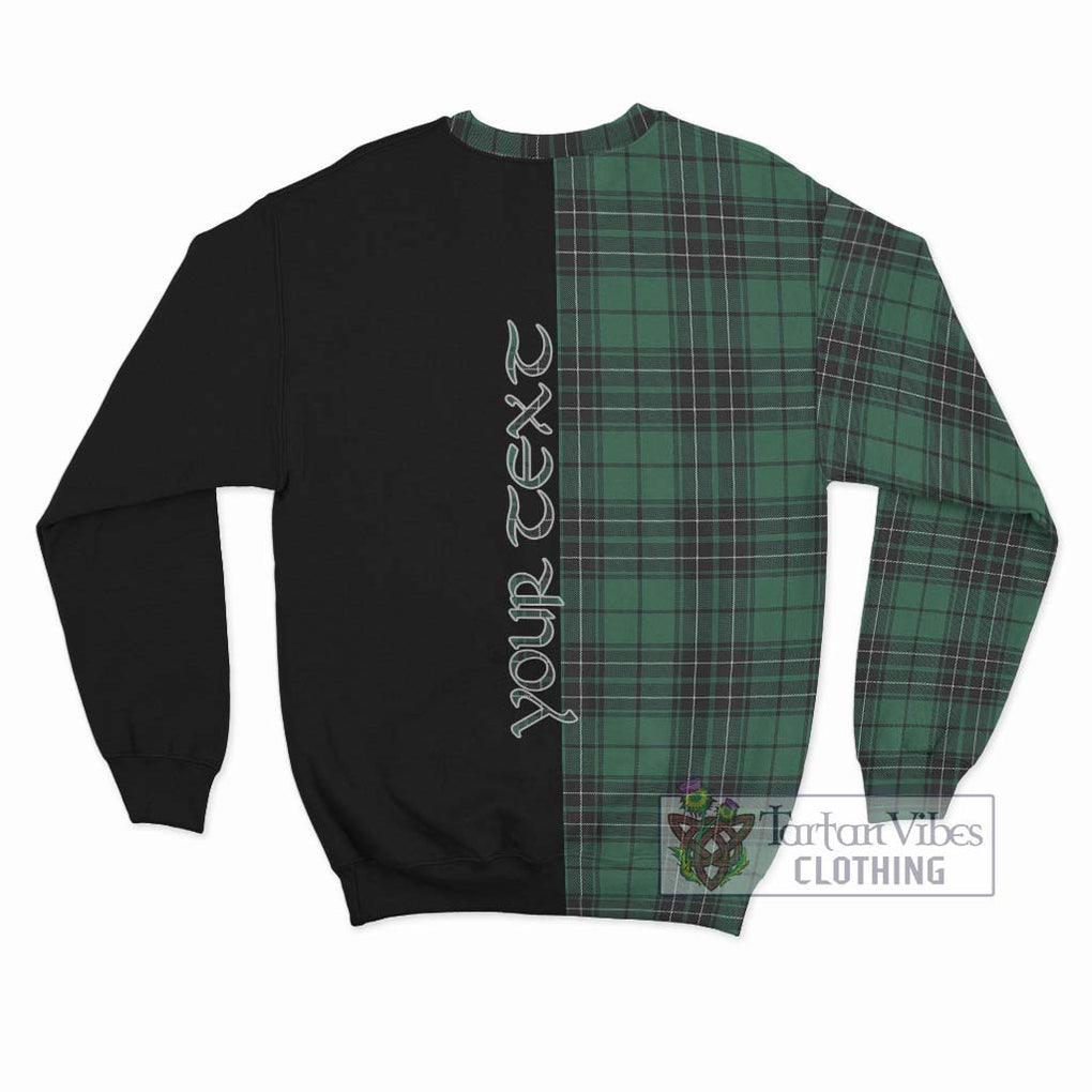 MacLean Hunting Ancient Tartan Sweatshirt with Family Crest and Half Of Me Style - Tartanvibesclothing Shop