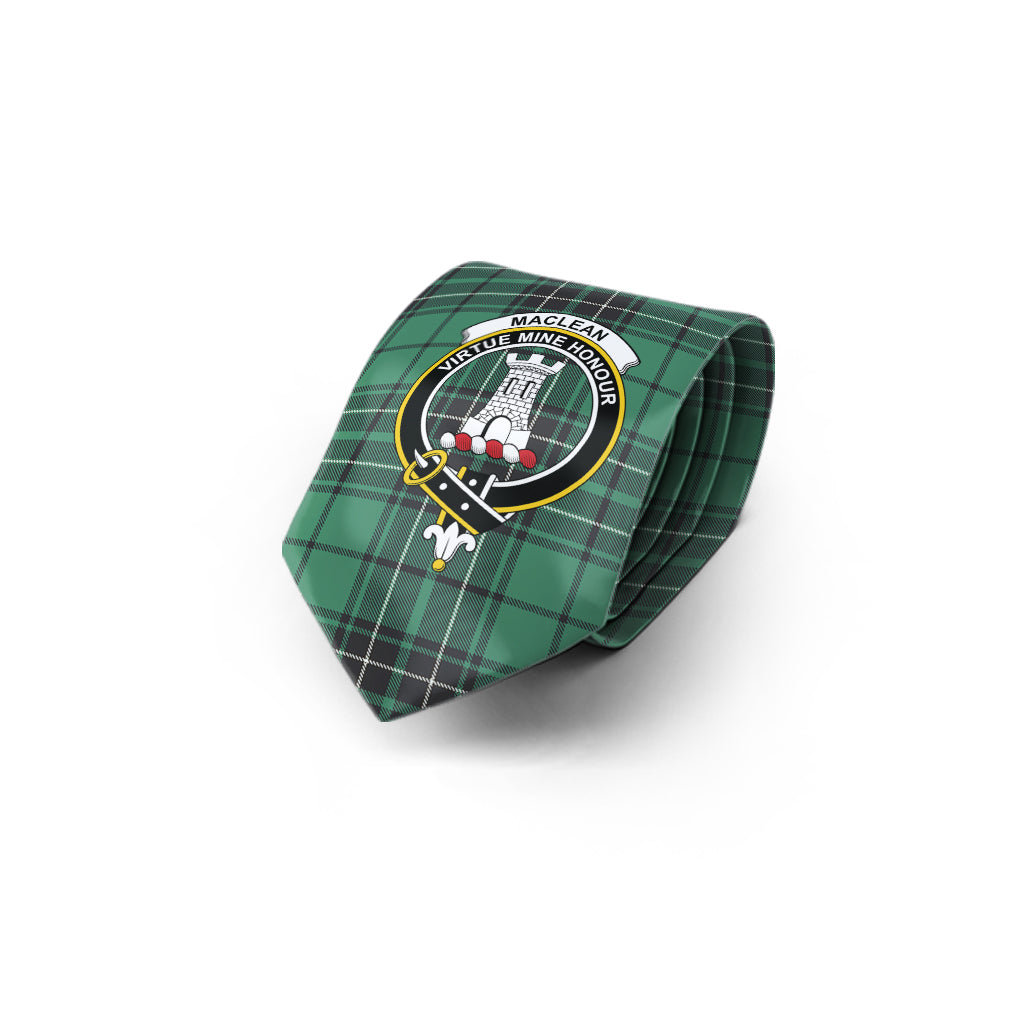 MacLean Hunting Ancient Tartan Classic Necktie with Family Crest - Tartan Vibes Clothing