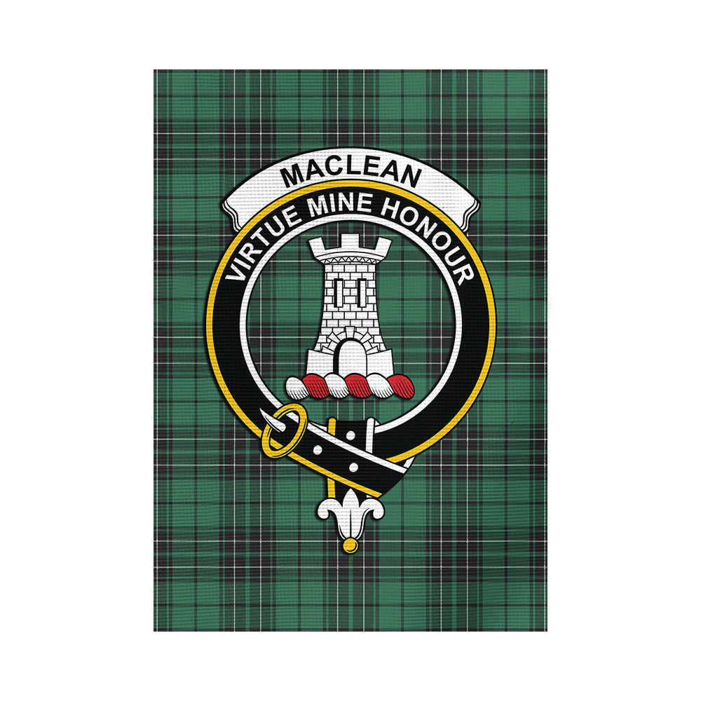 MacLean Hunting Ancient Tartan Flag with Family Crest - Tartan Vibes Clothing