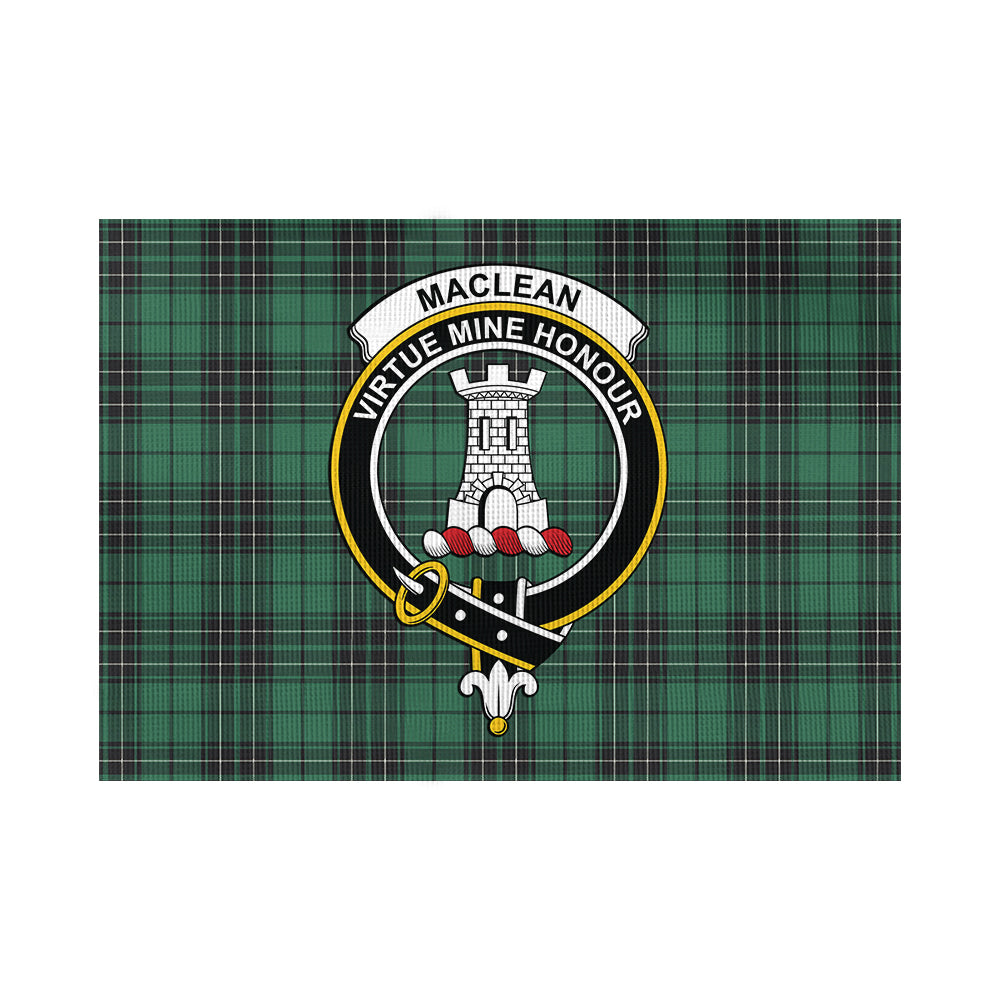 MacLean Hunting Ancient Tartan Flag with Family Crest - Tartan Vibes Clothing