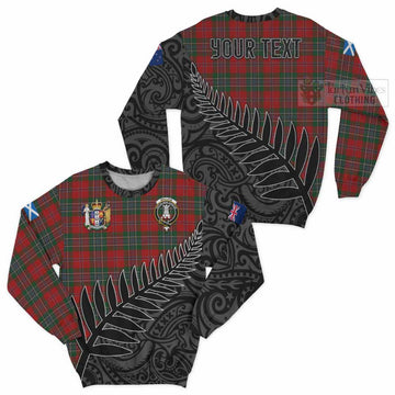 MacLean (McLean) Crest Tartan Sweatshirt with New Zealand Silver Fern Half Style