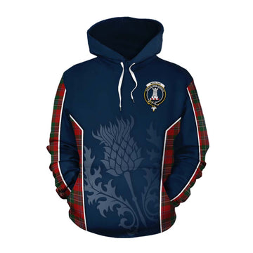 MacLean (McLean) Tartan Cotton Hoodie with Family Crest and Scottish Thistle Vibes Sport Style