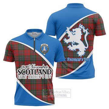 MacLean (McLean) Family Crest Tartan Zipper Polo Shirt Celebrate Saint Andrew's Day in Style