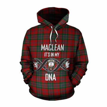 MacLean (McLean) Tartan Cotton Hoodie with Family Crest DNA In Me Style