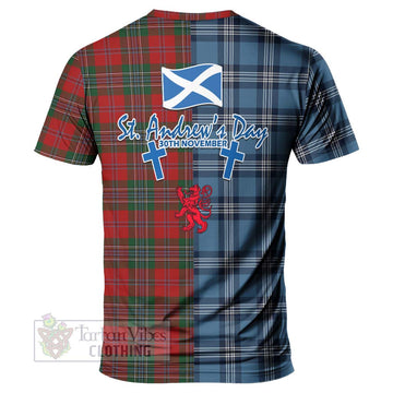 MacLean (McLean) Tartan T-Shirt Happy St. Andrew's Day Half Tartan Style