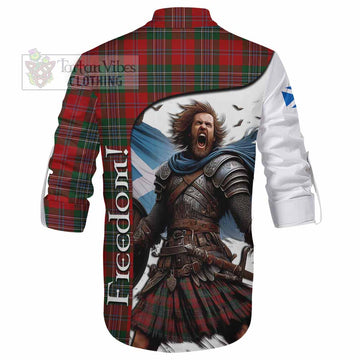 MacLean (McLean) Crest Tartan Ghillie Kilt Shirt Inspired by the Freedom of Scottish Warrior