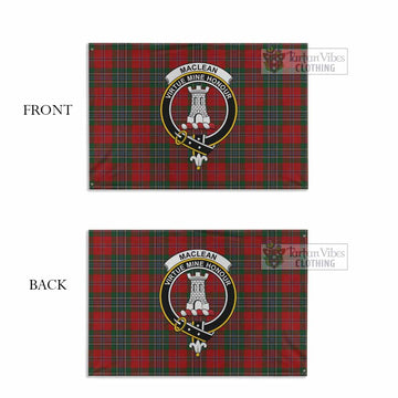 MacLean (McLean) Tartan House Flag with Family Crest