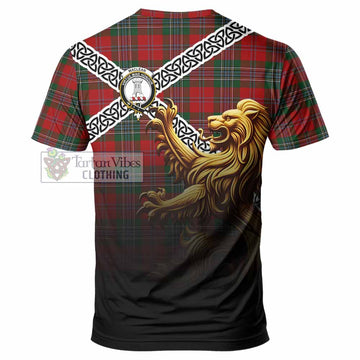 MacLean (McLean) Crest Tartan T-Shirt with Golden Lion Emblem Celtic Style - Tartan Vibes Clothing