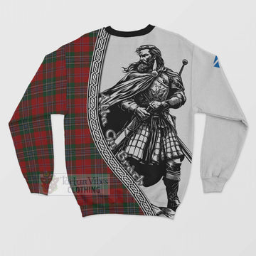 MacLean (McLean) Tartan Clan Crest Sweatshirt with Highlander Warrior Celtic Style