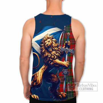 MacLean (McLean) Tartan Family Crest Men's Tank Top with Scottish Majestic Lion